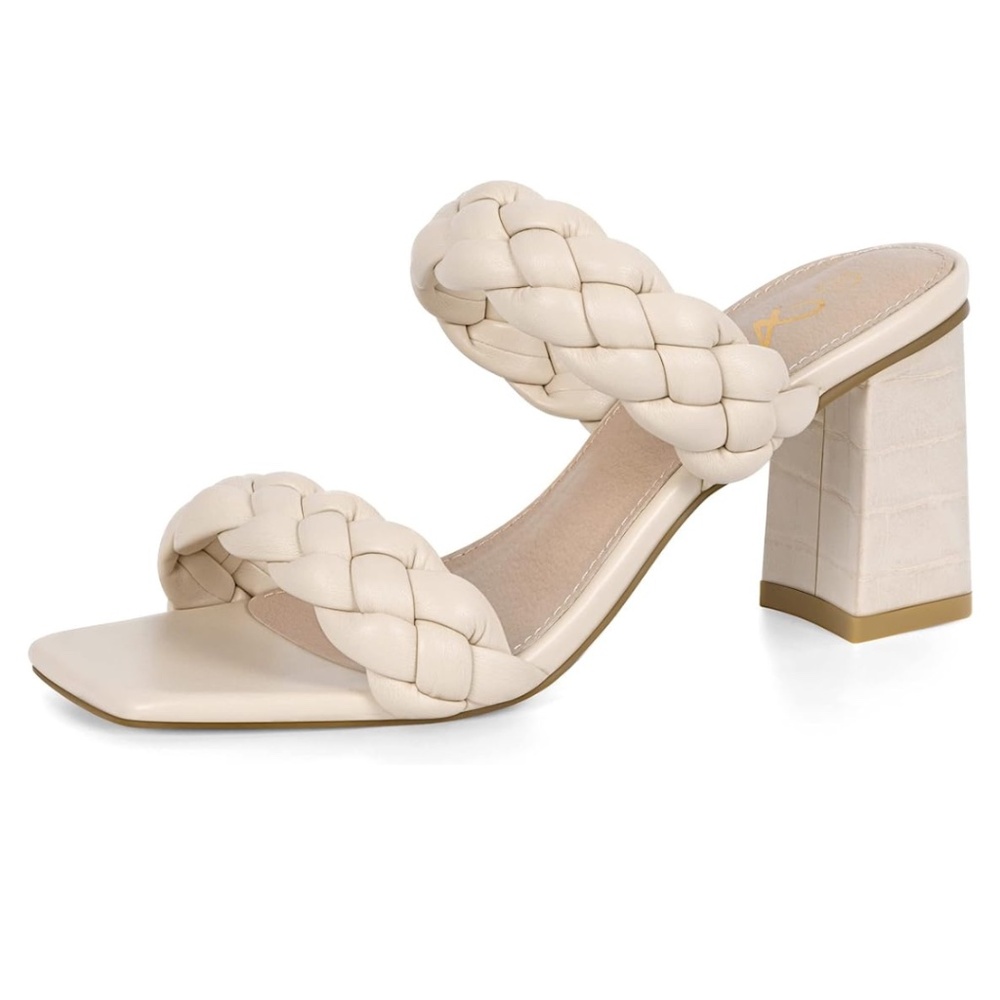 Nude Braided Heels